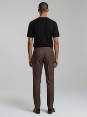 Harry Brown Brown Slim Fit Linen Blend Suit Trousers - Image 3 of 7