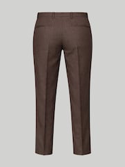 Harry Brown Brown Slim Fit Linen Blend Suit Trousers - Image 7 of 7