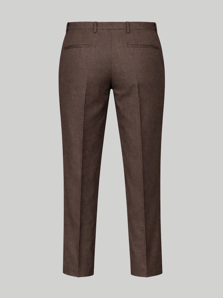 Harry Brown Brown Slim Fit Linen Blend Suit Trousers - Image 7 of 7 Harry Brown Brown Slim Fit Linen Blend Suit Trousers - Image 7 of 7