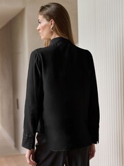 Black N.Premium Long Sleeve Shirt with Silk - Image 3 of 6