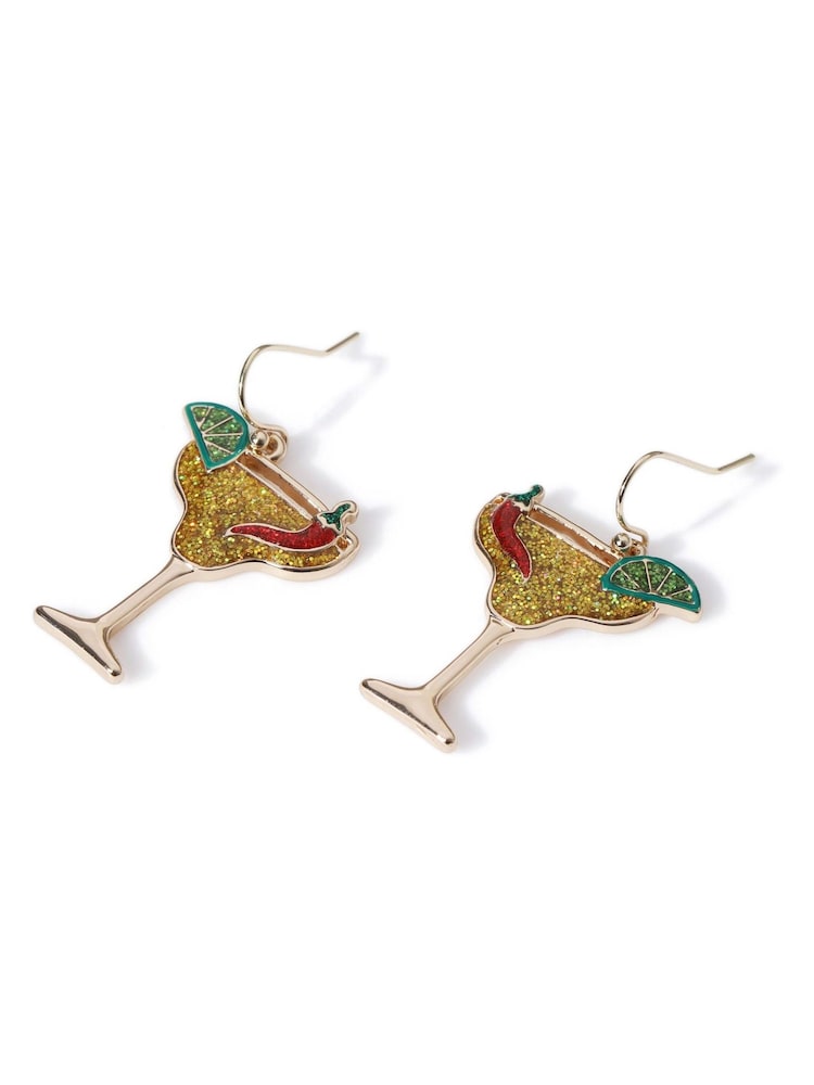 Aela Yellow Spicy Margarita Cocktail Earrings - Image 2 of 2 Aela Yellow Spicy Margarita Cocktail Earrings - Image 2 of 2