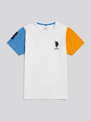 U.S. Polo Assn. White Player 3 Colour Block T-Shirt - Image 6 of 9