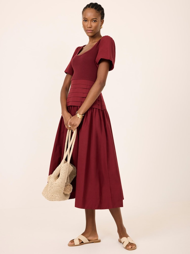 Mint Velvet Red Cotton Blend Maxi Dress - Image 2 of 8