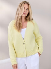 Cotton Traders Yellow Cotton Cardigan - Image 1 of 4