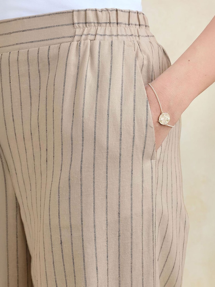 Cotton Traders Natural Linen Blend Straight Leg Trousers - Image 3 of 3