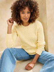 Cotton Traders Yellow Cutest Cable Jumper - Image 1 of 4