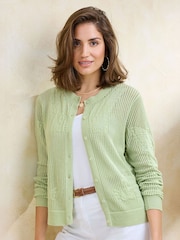 Cotton Traders Green Textured Cardigan - Image 1 of 4