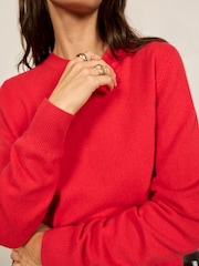 BHOEM Red Cashmere Crew-Neck Jumper - Image 2 of 5