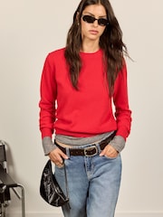 BHOEM Red Cashmere Crew-Neck Jumper - Image 4 of 5