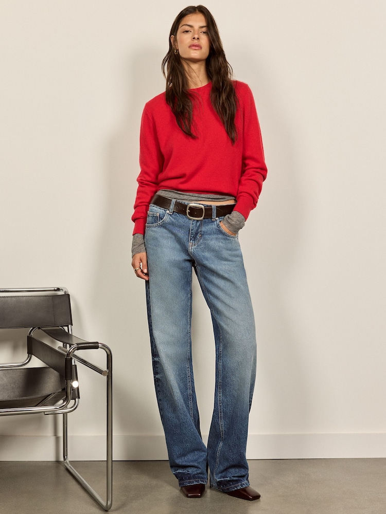 BHOEM Red Cashmere Crew-Neck Jumper - Image 5 of 5