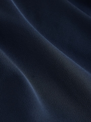 CERENE Lucia Navy Frill Hem Satin Maxi Skirt - Image 7 of 8