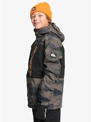 Quiksilver Brown Side Hit Youth Graphic Print Ski Jacket - Image 2 of 9