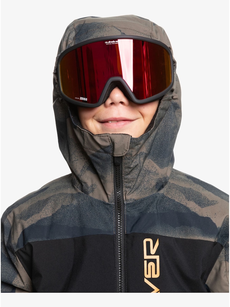 Quiksilver Brown Side Hit Youth Graphic Print Ski Jacket - Image 4 of 9