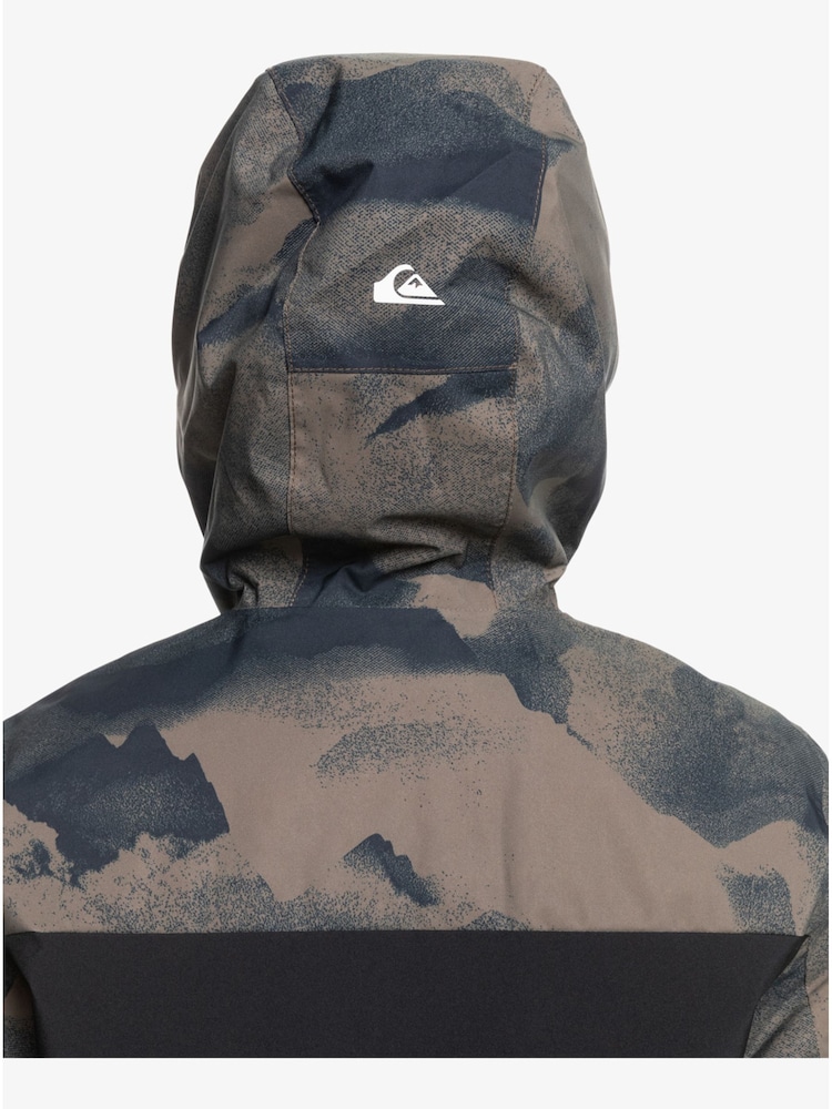 Quiksilver Brown Side Hit Youth Graphic Print Ski Jacket - Image 5 of 9