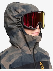 Quiksilver Brown Side Hit Youth Graphic Print Ski Jacket - Image 6 of 9