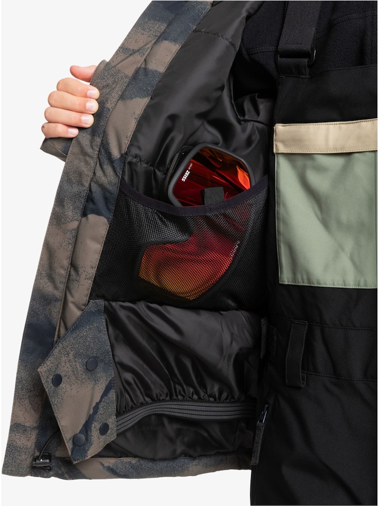 Quiksilver Brown Side Hit Youth Graphic Print Ski Jacket - Image 7 of 9