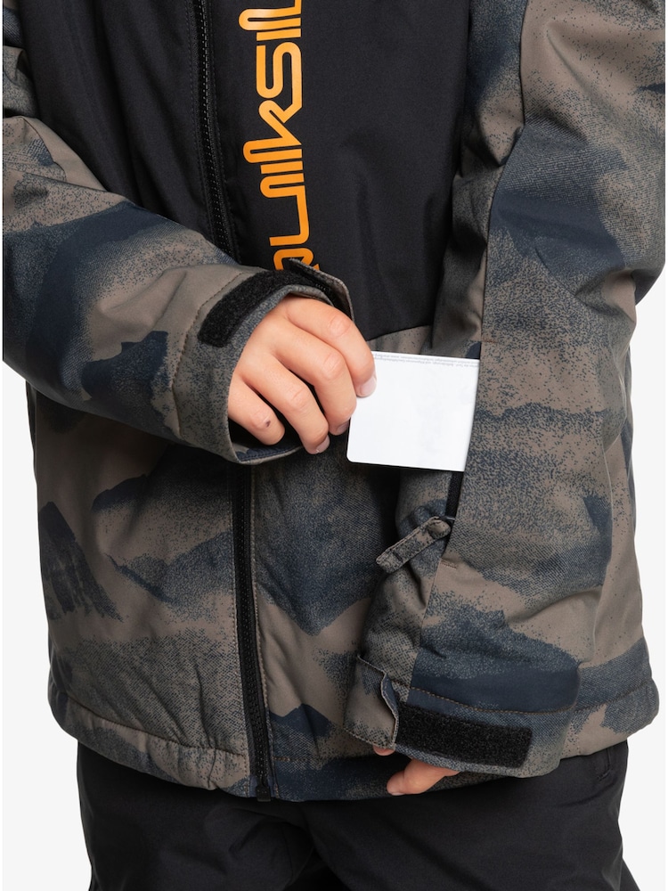 Quiksilver Brown Side Hit Youth Graphic Print Ski Jacket - Image 8 of 9