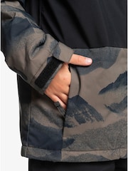 Quiksilver Brown Side Hit Youth Graphic Print Ski Jacket - Image 9 of 9