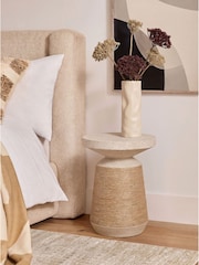 Natural Nautical Rope Resin Bedside Table - Image 1 of 5