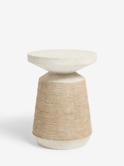 Natural Nautical Rope Resin Bedside Table - Image 2 of 5