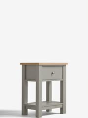 Dove Grey Malvern 1 Drawer Bedside Table - Image 2 of 7