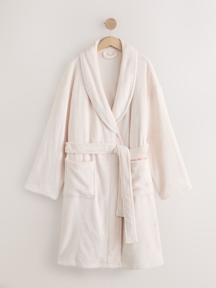 Neutral Supersoft Dressing Gown - Image 1 of 3 Neutral Supersoft Dressing Gown - Image 1 of 3