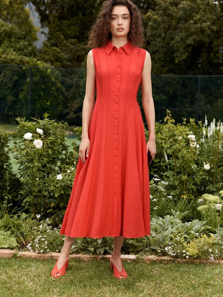 Hobbs Red Burghley Dress - Image 2 of 5