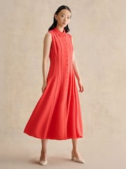 Hobbs Red Burghley Dress - Image 3 of 5