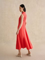 Hobbs Red Burghley Dress - Image 4 of 5
