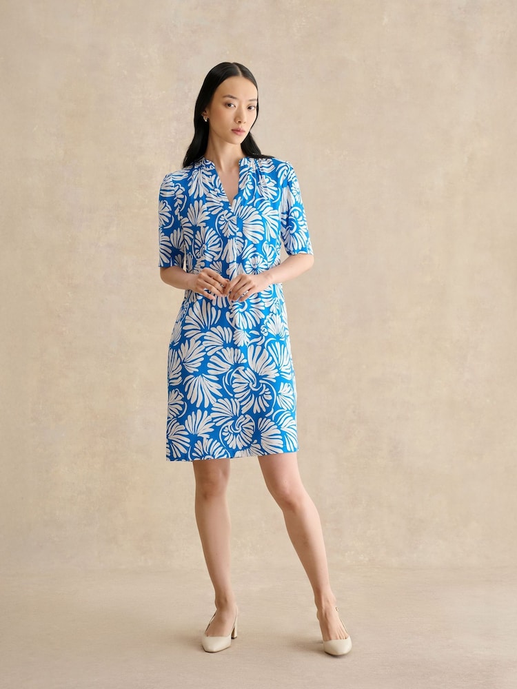 Hobbs Blue Lucille Dress - Image 1 of 3 Hobbs Blue Lucille Dress - Image 1 of 3