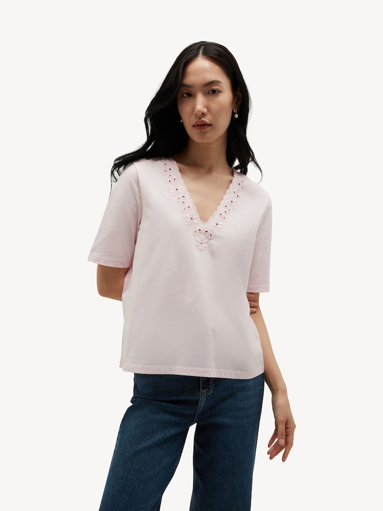 Hobbs Pink Kristen Top - Image 1 of 5 Hobbs Pink Kristen Top - Image 1 of 5