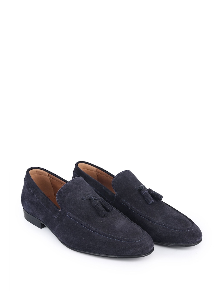 Off The Hook Blue Emerson Suede Tassel Loafers - Image 2 of 6 Off The Hook Blue Emerson Suede Tassel Loafers - Image 2 of 6