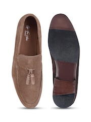 Off The Hook Natural Emerson Suede Tassel Loafers - Image 4 of 6
