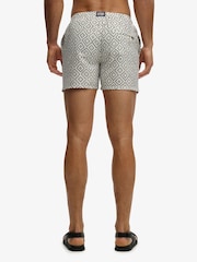 SUPERDRY Cream Premium Printed 15-inch Swim Shorts - Image 6 of 9