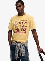 Желтый - SUPERDRY футболка с принтом Roadside - Изображение 1 6