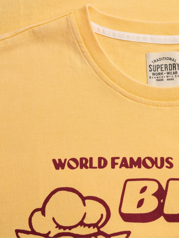 Желтый - SUPERDRY футболка с принтом Roadside - Изображение 6 6
