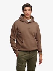 SUPERDRY Brown Micro Logo Hoodie - Image 1 of 8