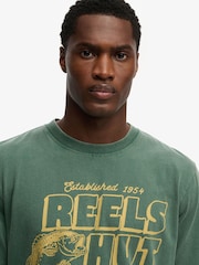 Зеленый - SUPERDRY футболка с принтом Roadside - Изображение 5 6