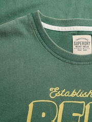 Зеленый - SUPERDRY футболка с принтом Roadside - Изображение 6 6