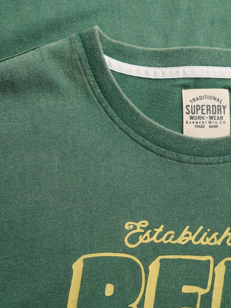 Зеленый - SUPERDRY футболка с принтом Roadside - Изображение 6 6