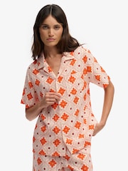 SUPERDRY Orange Beach Printed Short Sleeve Shirt - Image 1 of 7