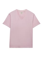 SUPERDRY Pink Classic Cotton Linen V-neckline T-Shirt - Image 7 of 8