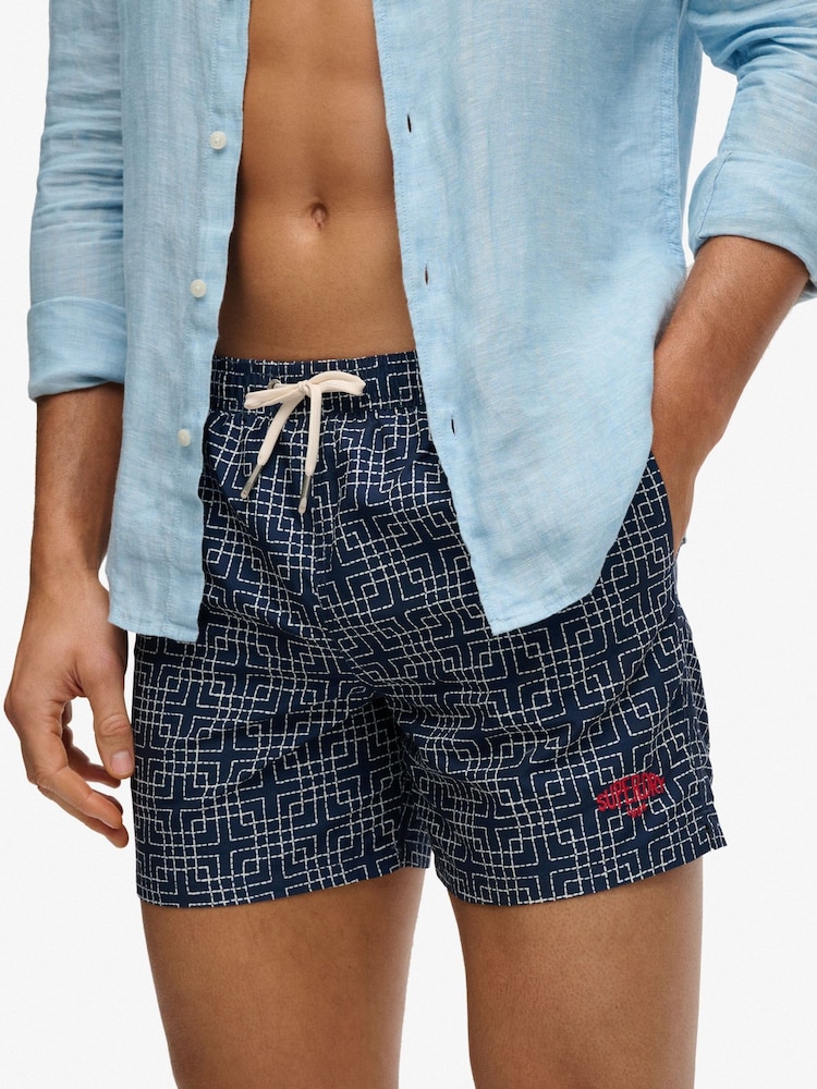SUPERDRY Premium Printed 15-inch Swim Shorts - Imagen 1 de 9