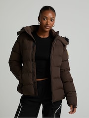 Zavetti Canada Brown Valleria Puffer Jacket - Image 1 of 5