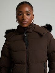 Zavetti Canada Brown Valleria Puffer Jacket - Image 4 of 5
