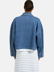 Smith & Soul Blue Boxy Denim Jacket with Patch Pockets - Image 2 of 4