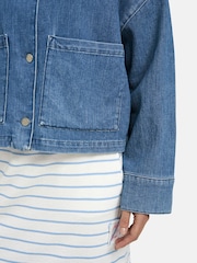 Smith & Soul Blue Boxy Denim Jacket with Patch Pockets - Image 4 of 4