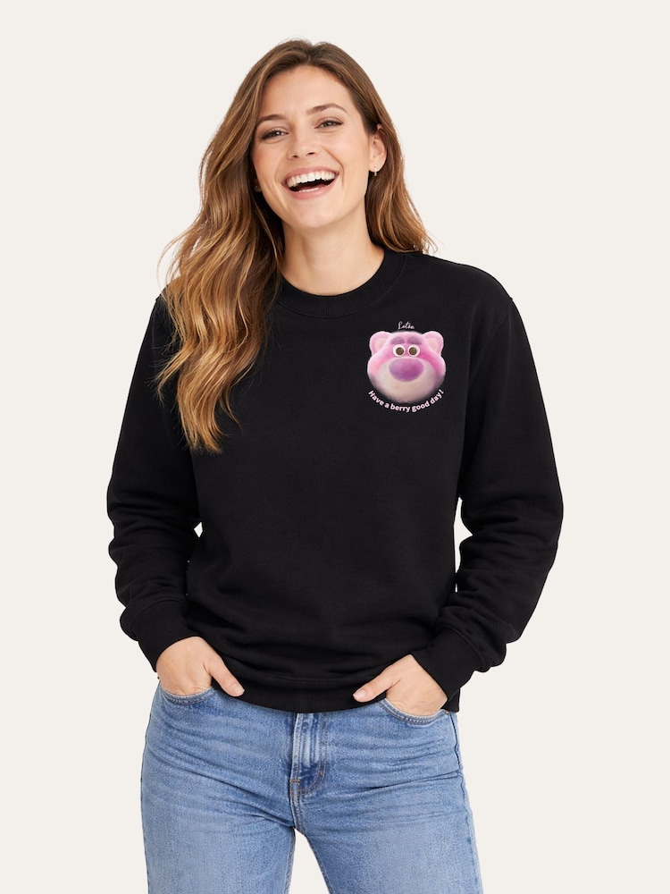 Brand Threads Black Toy Story Graphic Lotso Sweatshirt - Image 1 of 5 Brand Threads Black Toy Story Graphic Lotso Sweatshirt - Image 1 of 5