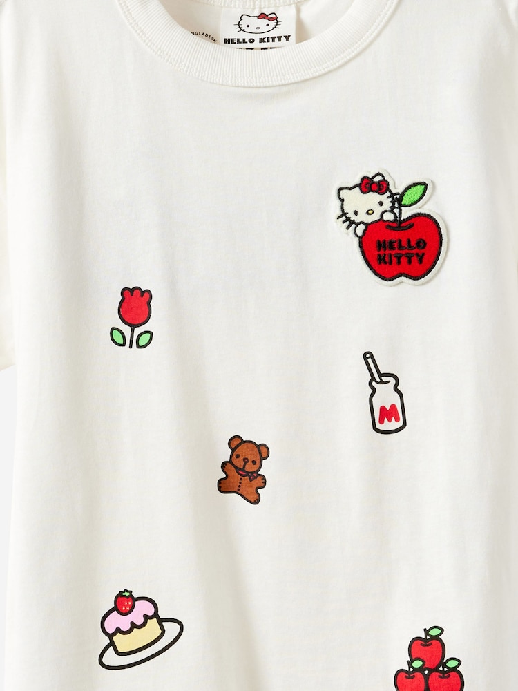 Cotton On White Hello Kitty Drop Shoulder Short Sleeve T-Shirt - Image 2 of 3 Cotton On White Hello Kitty Drop Shoulder Short Sleeve T-Shirt - Image 2 of 3