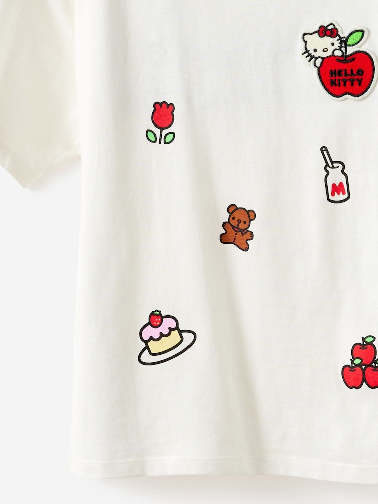 Cotton On White Hello Kitty Drop Shoulder Short Sleeve T-Shirt - Image 3 of 3 Cotton On White Hello Kitty Drop Shoulder Short Sleeve T-Shirt - Image 3 of 3